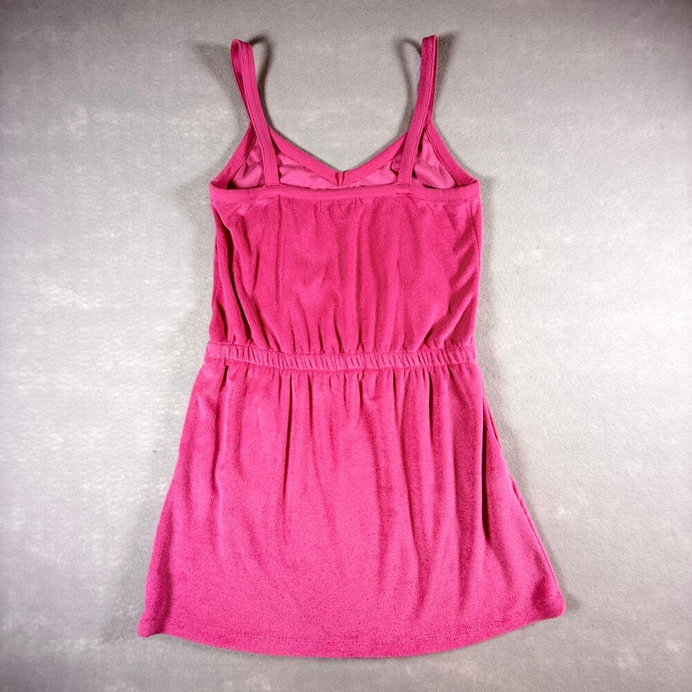 PJ Salvage terry knit dress - pink nightgown swimsuit coverup elastic waist sz M - Picture 2 of 8